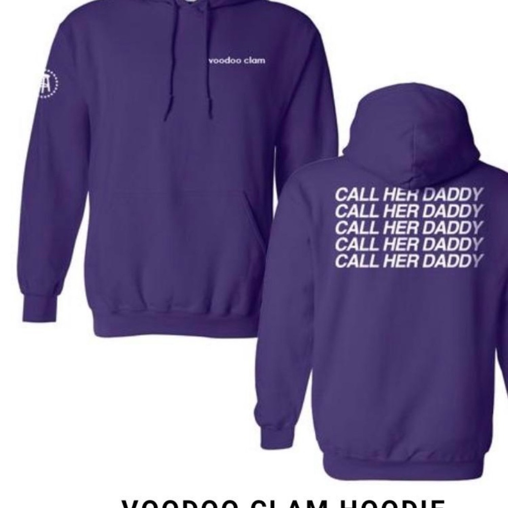 Call Her Daddy Original Voodoo Clam Hoodie Sz Medium